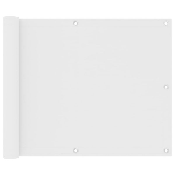 Balkónová markíza, biela 75x400 cm, oxfordská látka