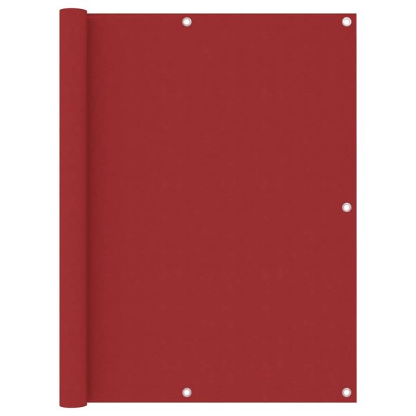 Balkónová markíza, červená 120x600 cm, oxfordská látka