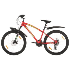 Horský bicykel 21 rýchlostí 26" koleso 36 cm rám červený