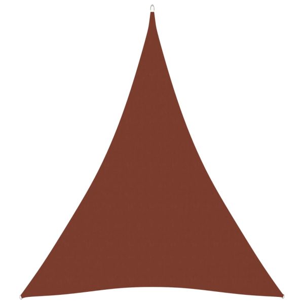 Tieniaca plachta oxfordská látka trojuholníková 3x4x4 m tehlová