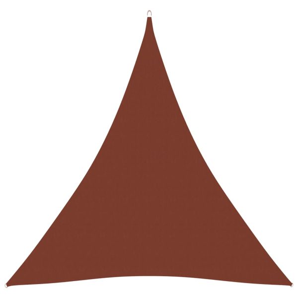 Tieniaca plachta oxfordská látka trojuholníková 4x4x4 m tehlová