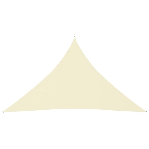 Tieniaca plachta oxfordská látka trojuholníková 4x4x5,8 m krémová