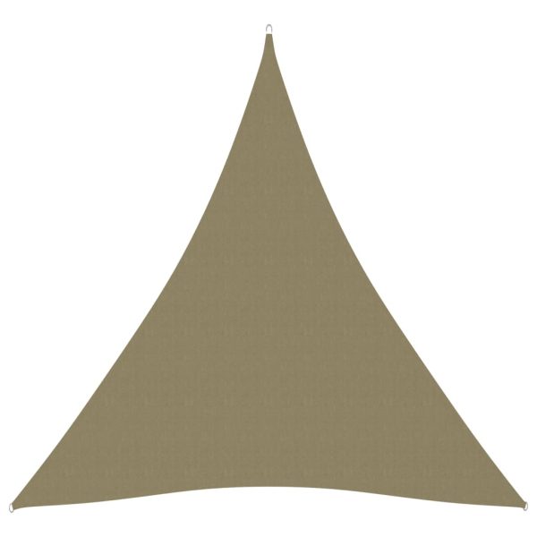 Tieniaca plachta oxfordská látka trojuholníková 5x6x6 m béžová