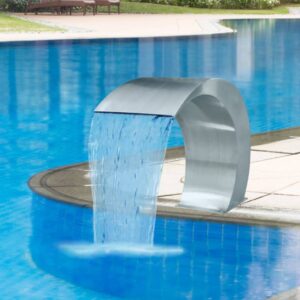 Záhradný vodopád/bazénová fontána,nehrdzavejúca oceľ 45x30x60cm