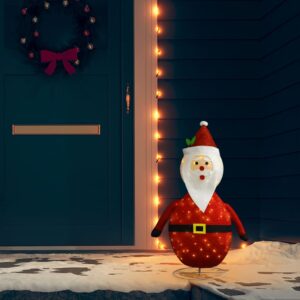 Vianočná ozdoba figúrka Santa Claus LED luxusná látka 90 cm