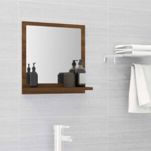 Kúpeľňové zrkadlo hnedý dub 40x10,5x37 cm spracované drevo