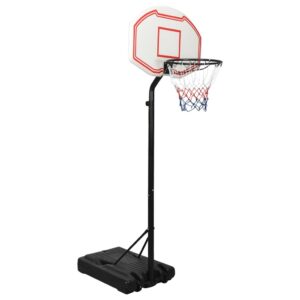 Basketbalový stojan biely 237-307 cm polyetén