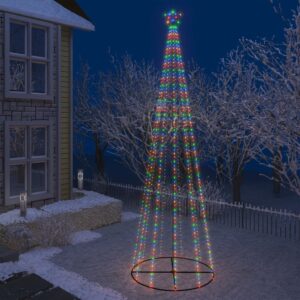 Vianočný stromček, kužeľ, 752 LED, farebné svetlo 160x500cm