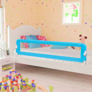 Zábrana na detskú posteľ, modrá 180x42 cm, polyester