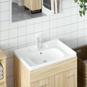 Kúpeľňové umývadlo biele 61x48x23 cm obdĺžnikové keramické