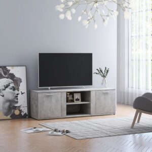 TV skrinka, betónovo sivá 120x34x37 cm, drevotrieska