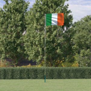 Írska vlajka a tyč 5,55 m hliník