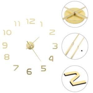 3D nástenné hodiny s moderným dizajnom zlaté 100 cm XXL