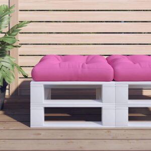 Podložka na paletový nábytok, ružová 60x60x12 cm, látka