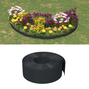 Záhradné obruby 2 ks čierne 10 m 20 cm polyetylén