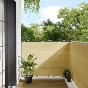 Balkónová zástena, piesková 120x400 cm, 100 % polyester oxford