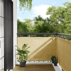 Balkónová zástena piesková 90x400 cm, 100 % polyester oxford