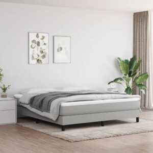 Boxspring posteľ s matracom bledosivá 180x200 cm látka