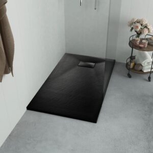 Sprchová vanička, SMC, čierna 100x70 cm