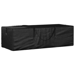 Úložná taška na záhradné vankúše čierna 135x40x55 cm polyetylén