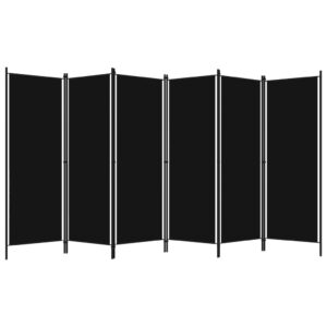 6-panelový paraván čierny 300x180 cm Produkt