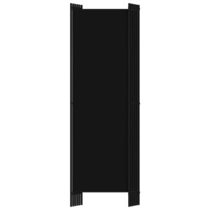 6-panelový paraván čierny 300x180 cm Obrázok