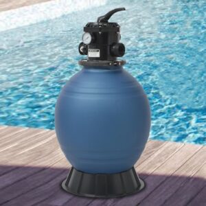 Bazénová piesková filtrácia so 6-cestným ventilom, modrá 460 mm
