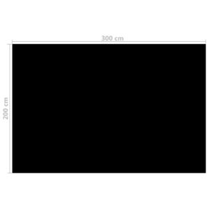 Bazénová plachta, čierna 300x200 cm, PE Foto