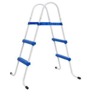 Bazénový rebrík modro-biely 84 cm oceľ