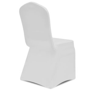 Fotka Biele strečové návleky na stoličky, 6 ks