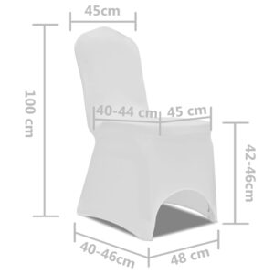Produkt Biele strečové návleky na stoličky, 6 ks