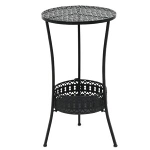 Bistro stolík, čierny 40x70 cm, kov