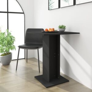 Bistro stolík, čierny 60x60x75 cm, kompozitné drevo