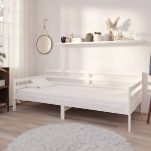 Denná posteľ biela 90x200 cm borovicový masív