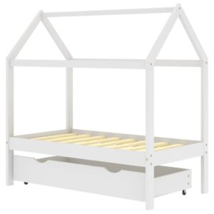 Detský posteľný rám so zásuvkou biely 70x140 cm borovica Produkt