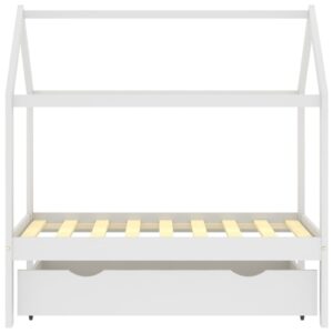 Detský posteľný rám so zásuvkou biely 70x140 cm borovica Foto