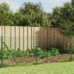 Drôtený plot s kotviacimi hrotmi, zelený 1x10 m
