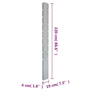 Produkt  Gabionový plotový stĺpik strieborný 220 cm pozinkovaná oceľ