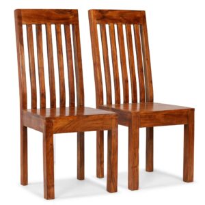 Jedálenské stoličky 2 ks, drevený masív s medovým náterom