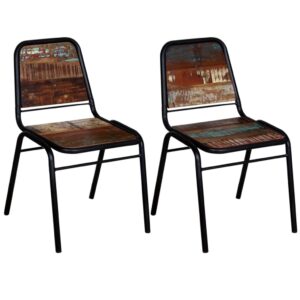 Jedálenské stoličky 2 ks, recyklovaný masív Produkt