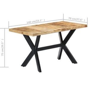 Jedálenský stôl 140x70x75 cm masívne mangovníkové drevo - predaj