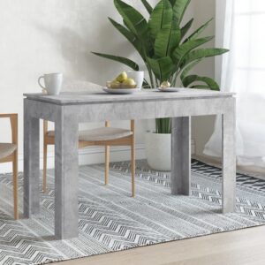 Jedálenský stôl, betónovo sivý 120x60x76 cm, drevotrieska