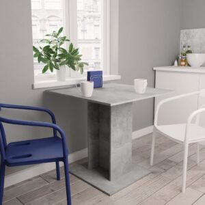 Jedálenský stôl, betónovo sivý 80x80x75 cm, kompozitné drevo