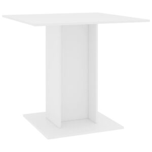 Jedálenský stôl, biely 80x80x75 cm, kompozitné drevo Produkt