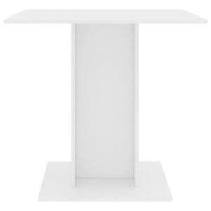 Jedálenský stôl, biely 80x80x75 cm, kompozitné drevo Foto