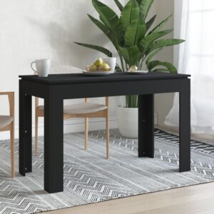Jedálenský stôl, čierny 120x60x76 cm, drevotrieska