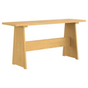 Jedálenský stôl s lavicou, medovo hnedý, borovicový masív Foto