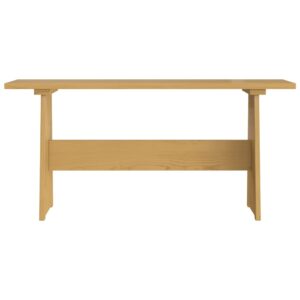 Jedálenský stôl s lavicou, medovo hnedý, borovicový masív Obrázok