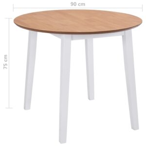 Produkt  Jedálenský stôl so sklápacou doskou, okrúhly, MDF, biely