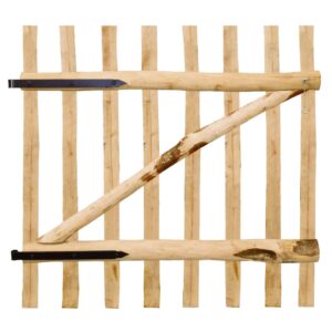 Jednokrídlová brána, lieskové drevo, 100x100 cm Produkt